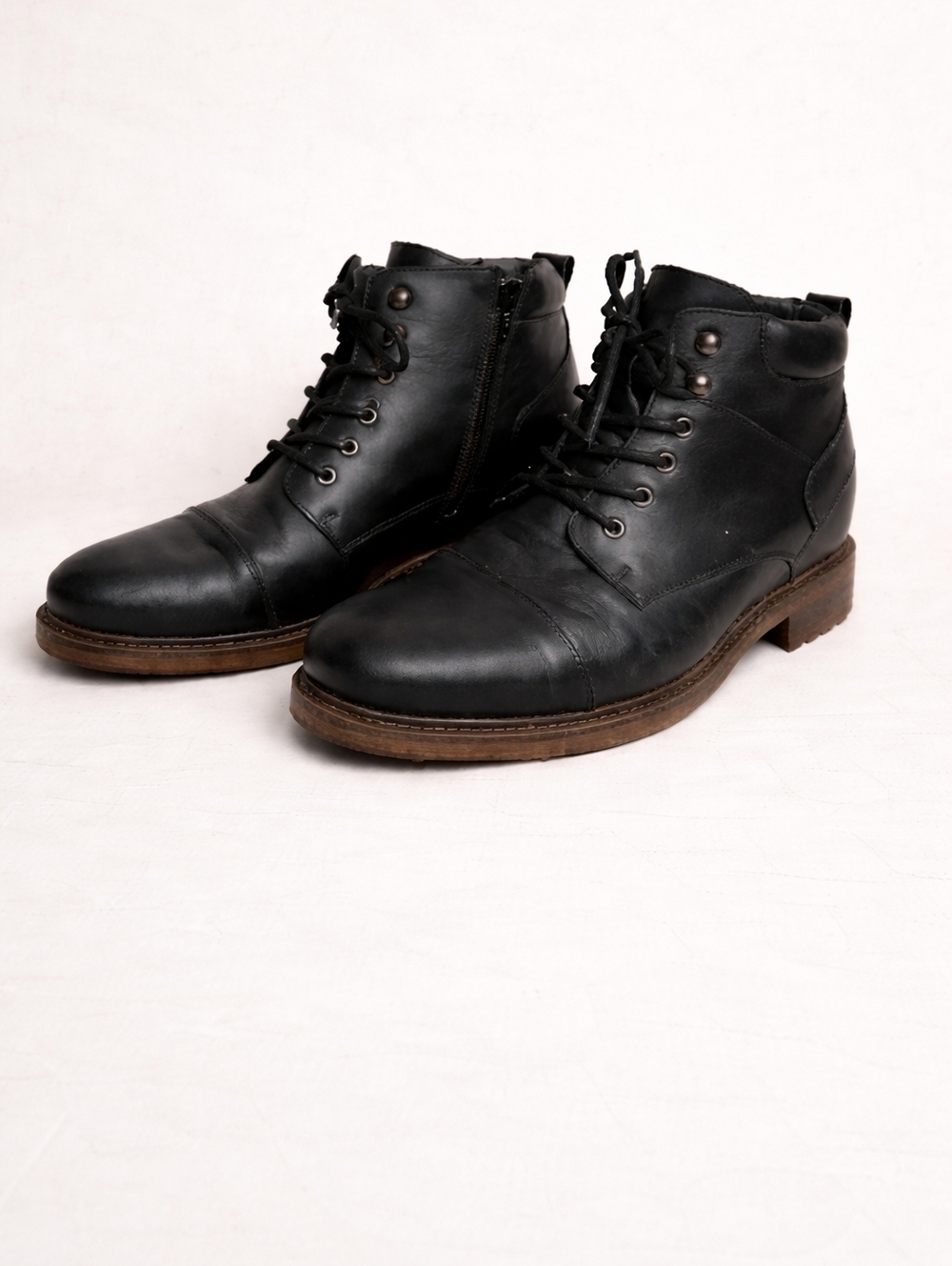 Mario Bertulli Elevator Boots Mens 11 Black Leather Height Increasing Shoes 44